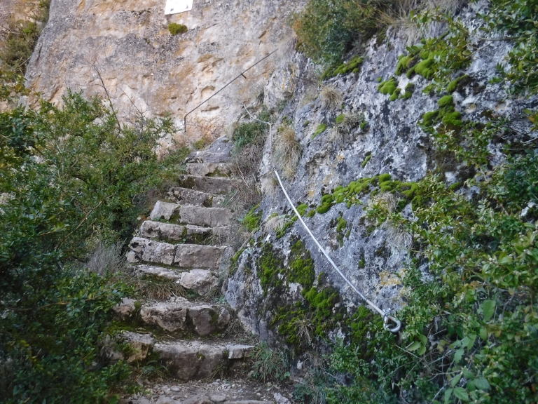 escaliers du hameu de Capluc près du Rozier