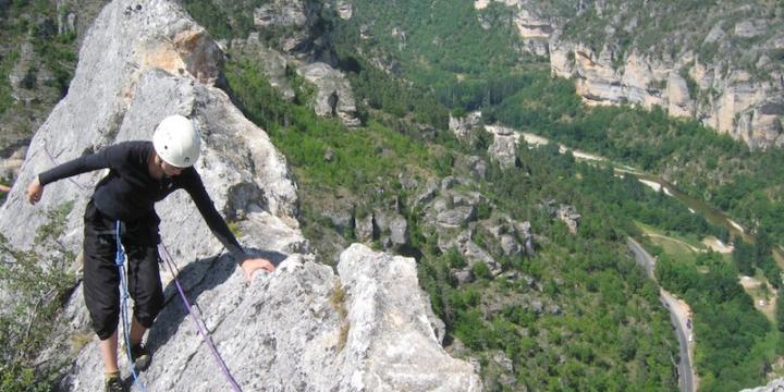 Escalade facile dans les gorges du Tarn